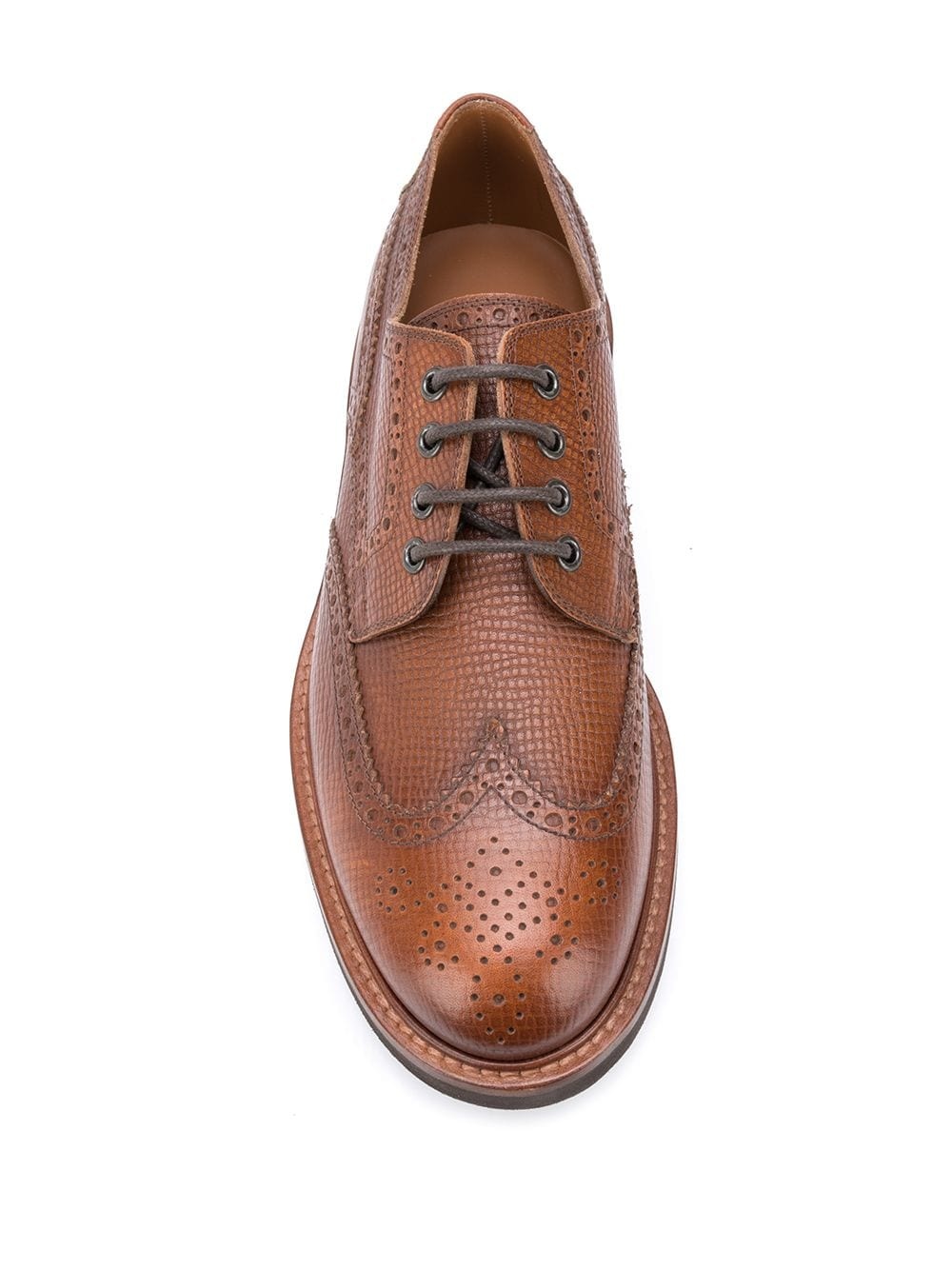 textured lace-up brogues - 4