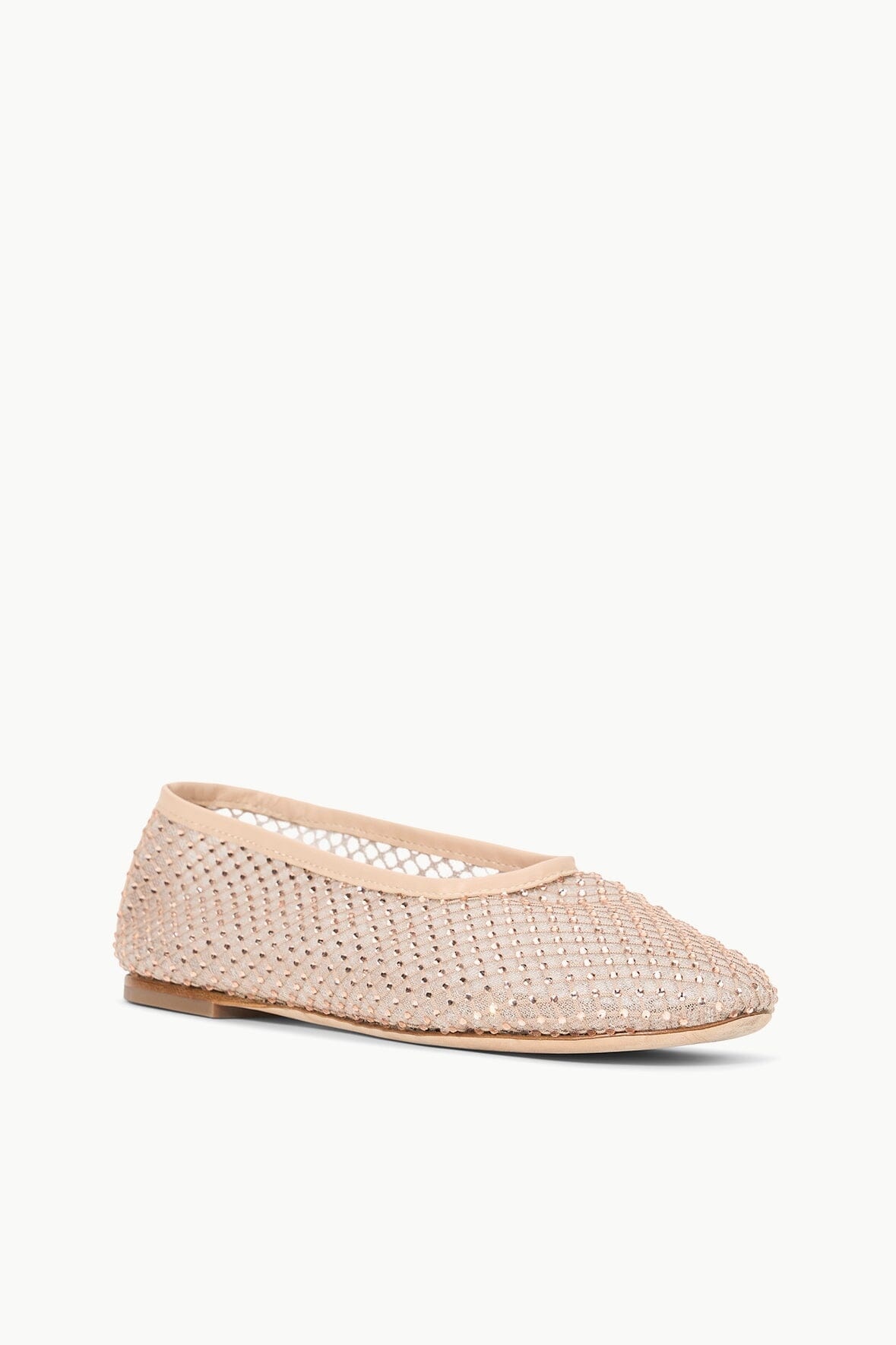 STAUD ALBA BALLET FLAT CHAMPAGNE CRYSTAL MESH - 3