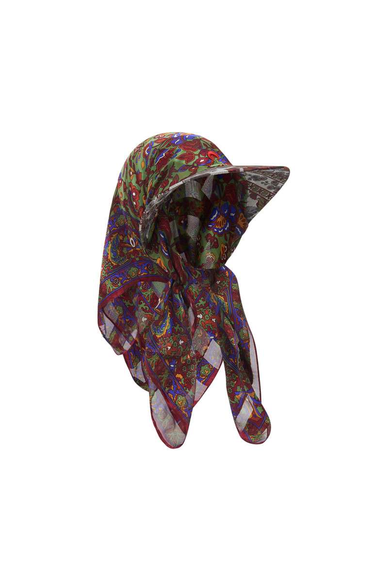Regenerated Silk Scarves Veiled Cap 4