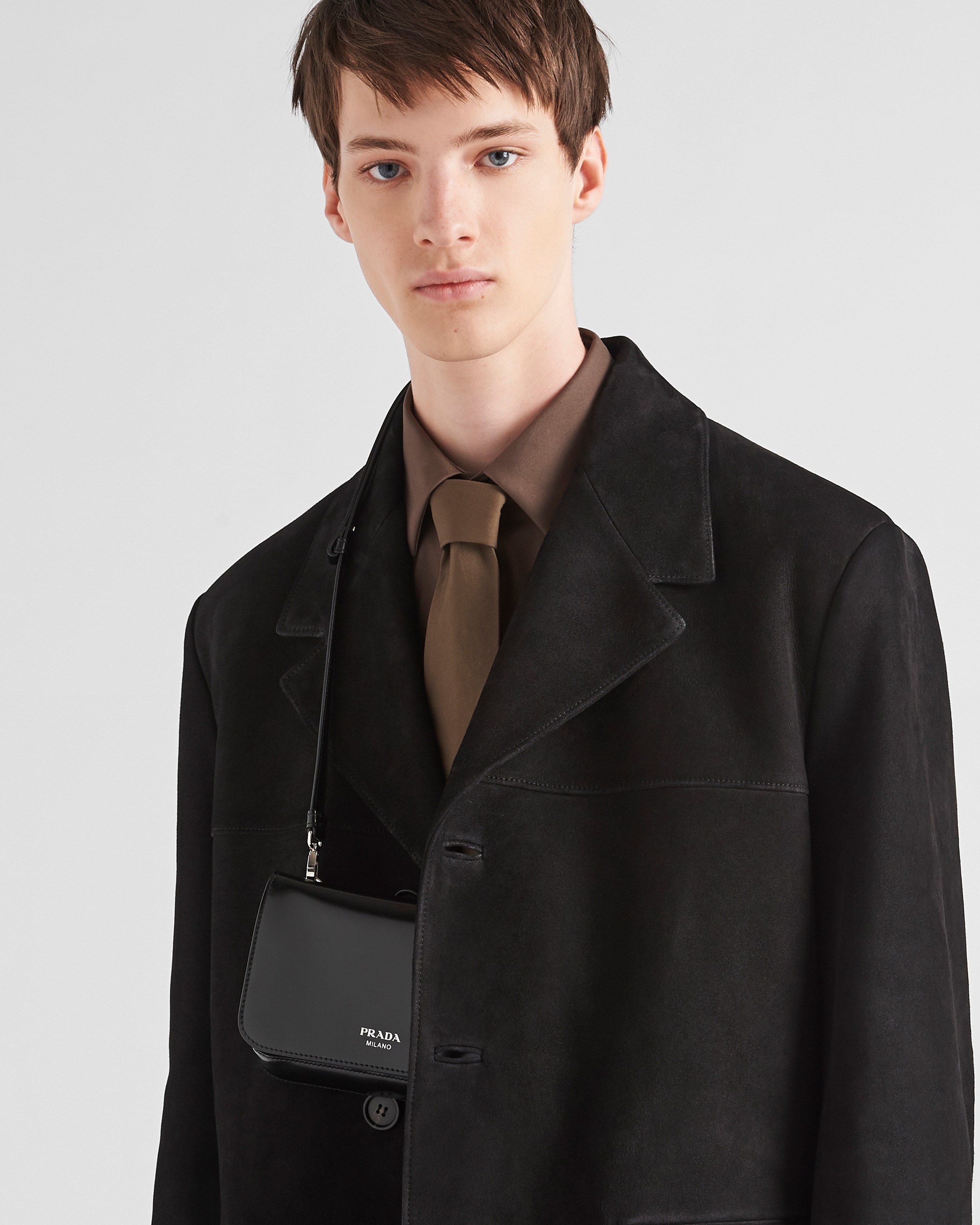 Brushed leather mini-bag with shoulder strap - 2
