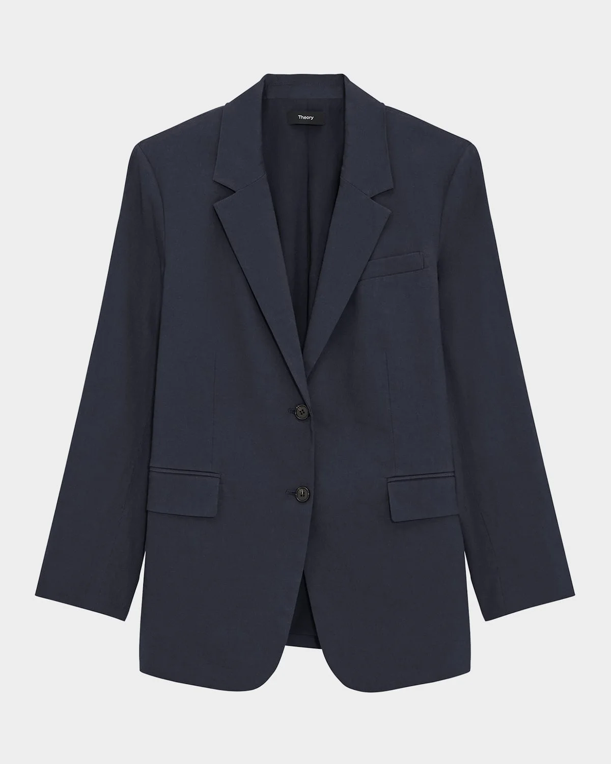 Oversized Crunch Linen Blazer - 1