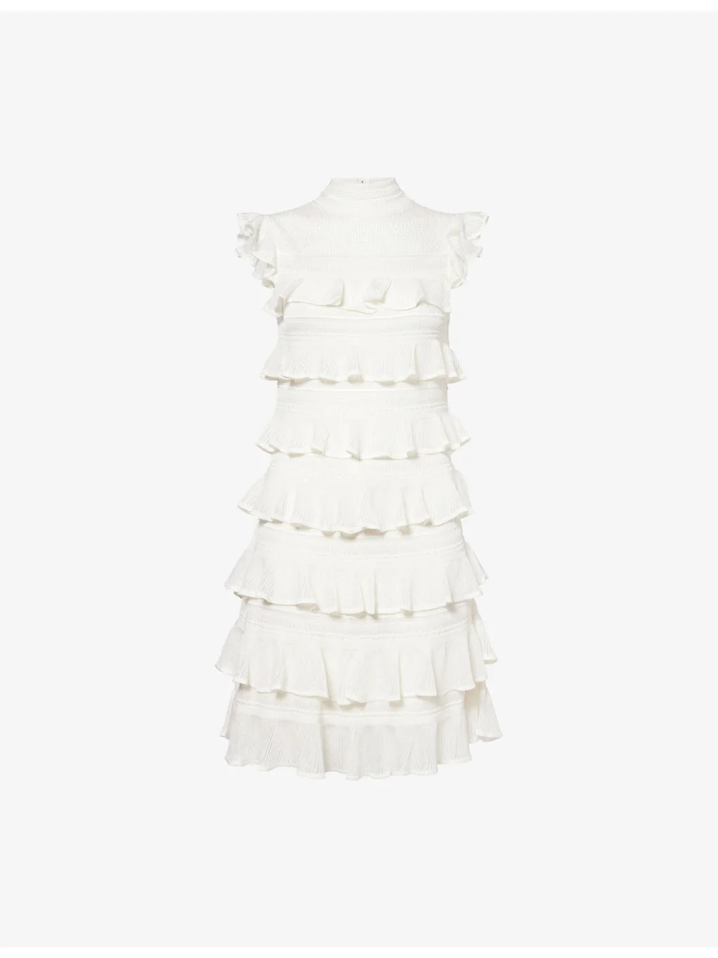 Luna Lace Frill Knitted Mini Dress - 1