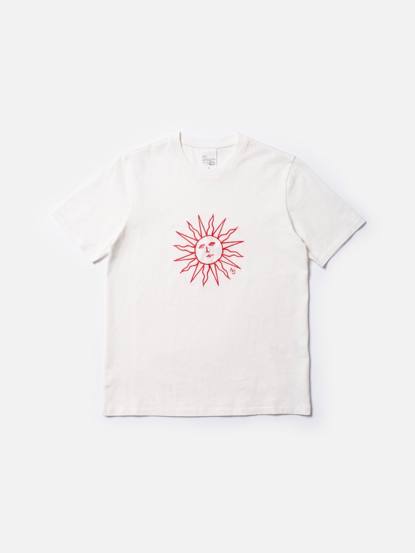 Joni Embroidery Sun T-Shirt Offwhite - 2