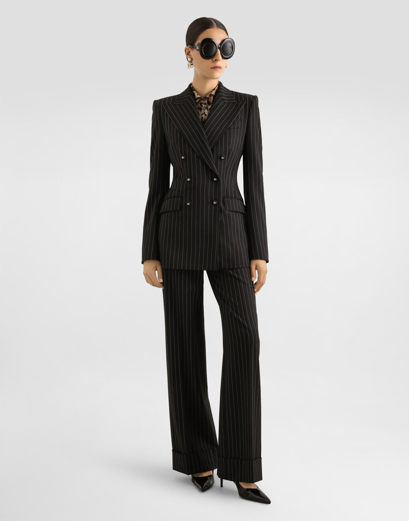 Dolce & Gabbana Pinstripe bi-stretch wool trousers outlook