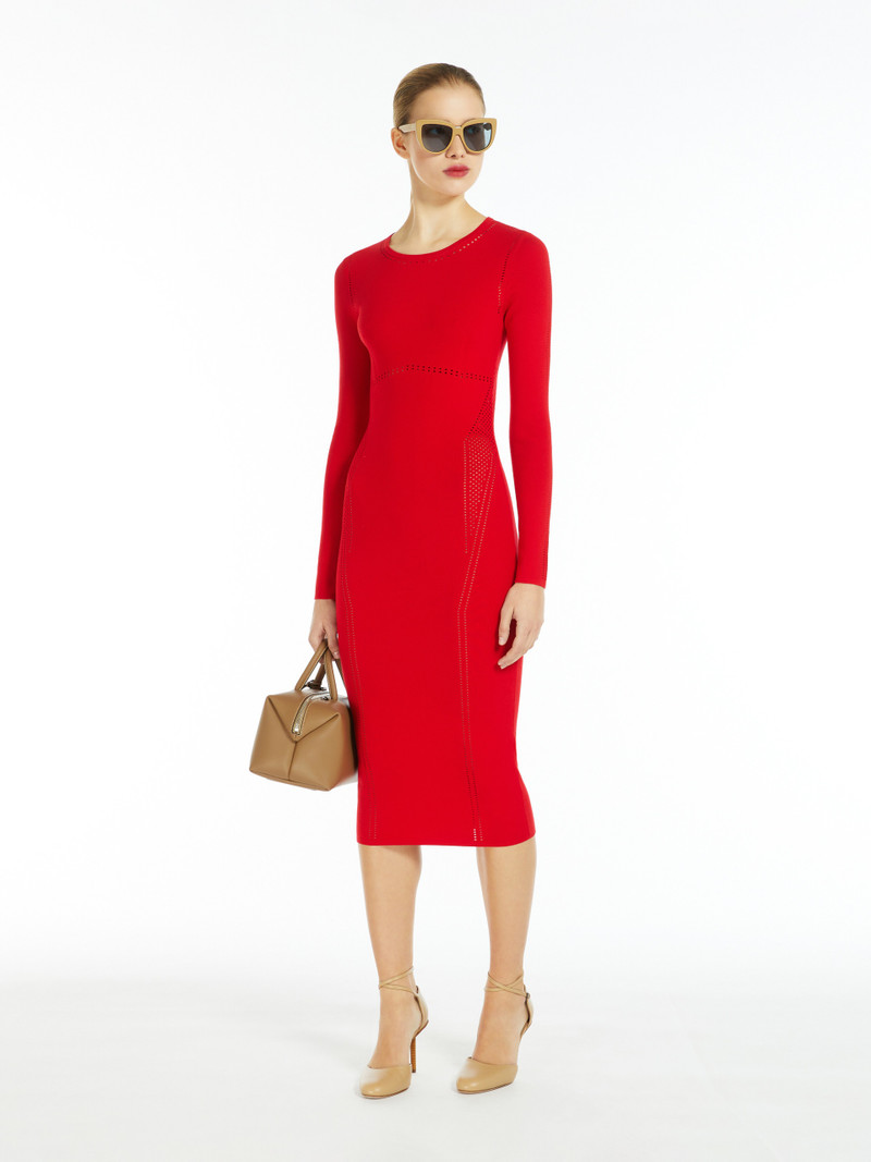 Max Mara COMICA Crepe knit midi dress outlook