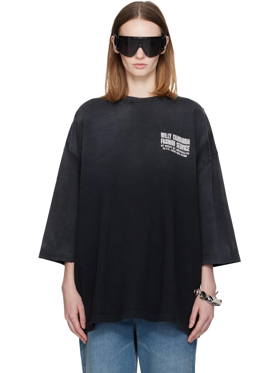 Black 'Fashion Services' Buffalo T-shirt - 1