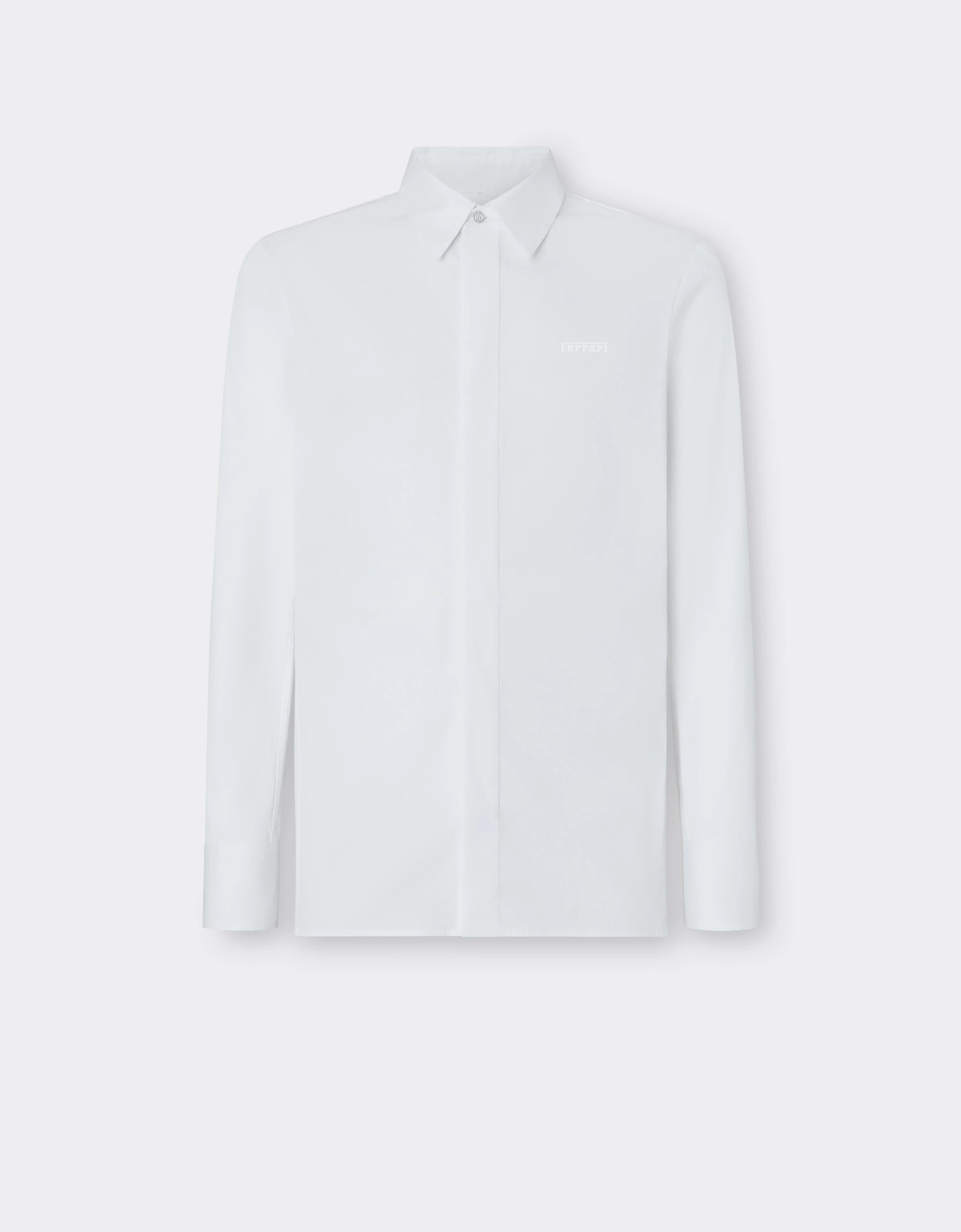 Slim-fit cotton poplin shirt - 1