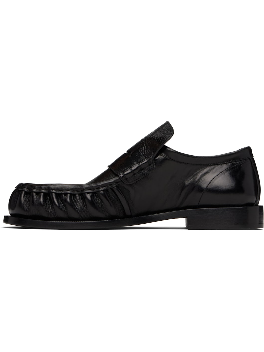 Black Leather Loafers - 3