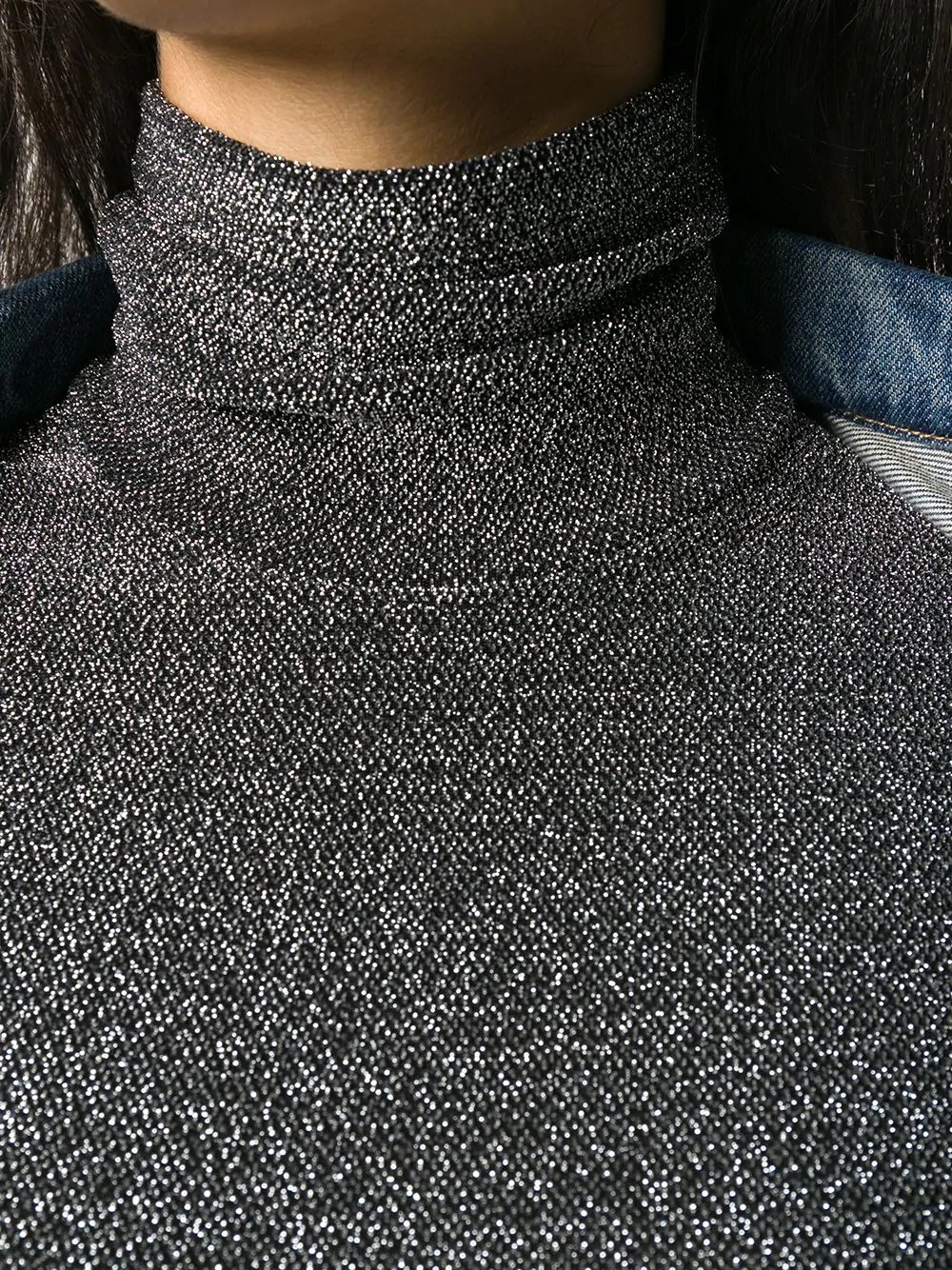 lurex turtleneck jumper - 5