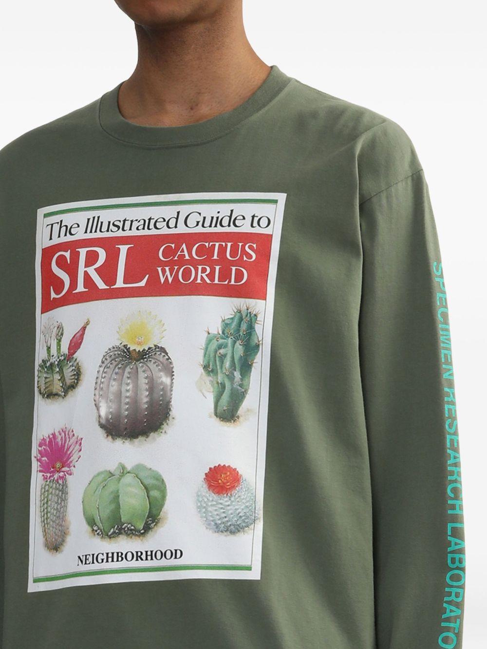 cactus-print long-sleeve T-shirt - 5