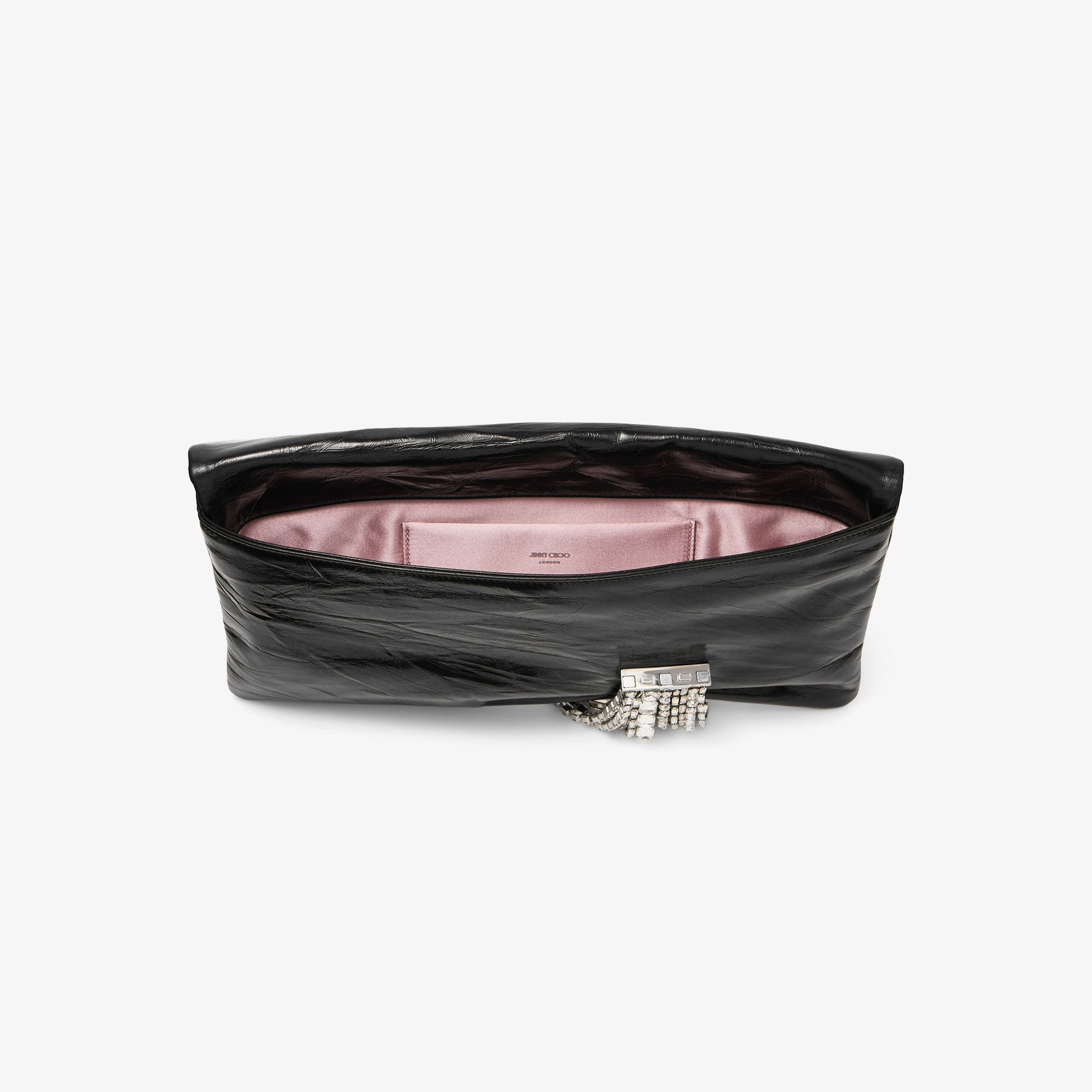Zandra
Black Vintage Metallic Leather Clutch Bag - 5