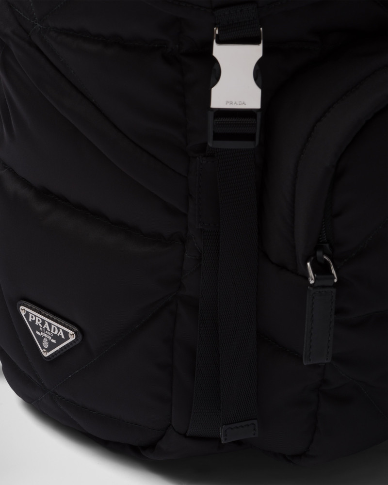Re-Nylon padded backpack with hood 5