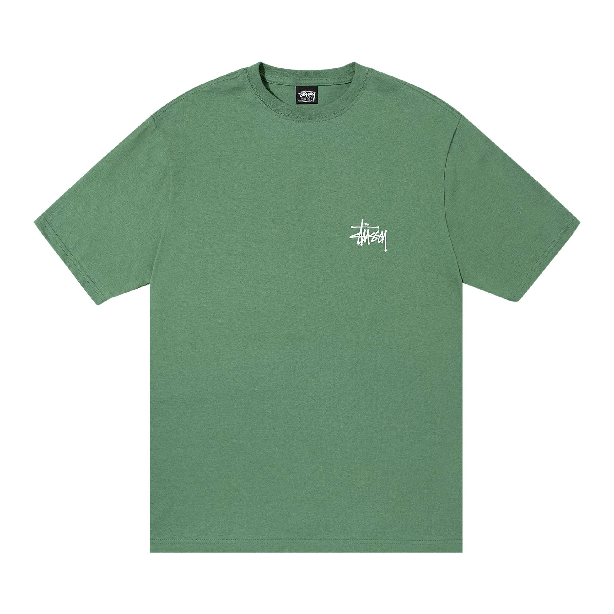 Stussy Basic Logo Tee 'Green' - 1