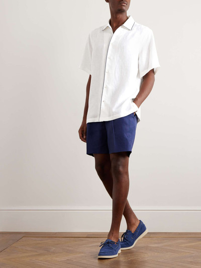 Loro Piana Contrast-Tipped Linen Shirt outlook