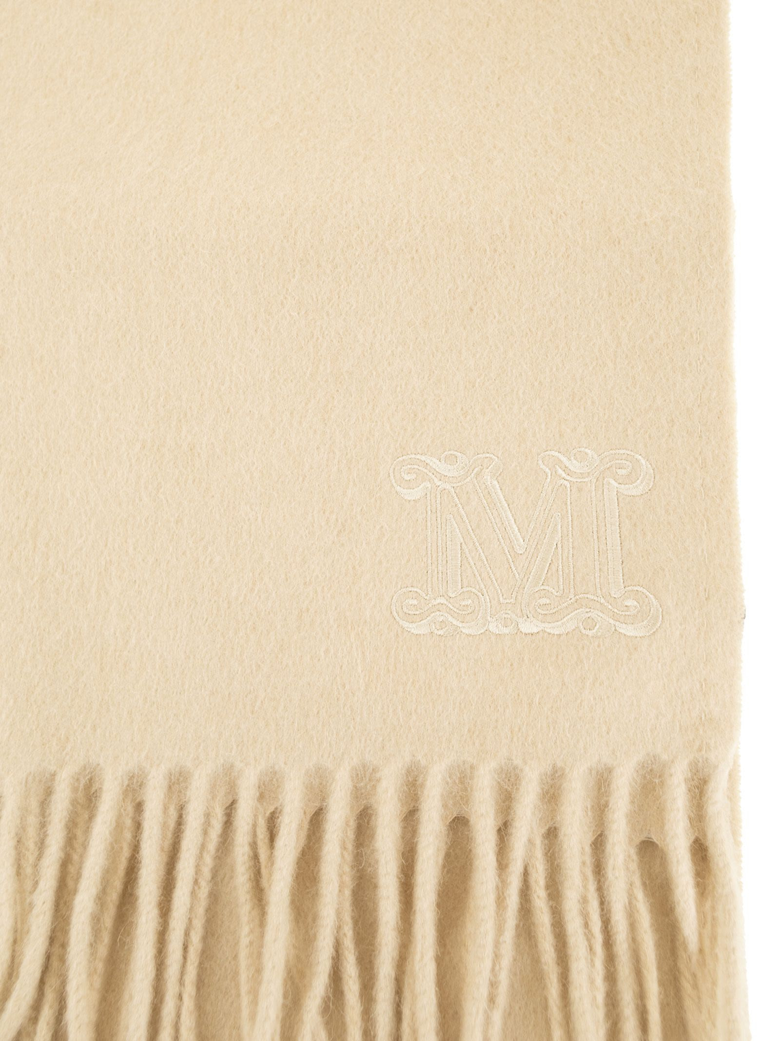 Maxmara Women Wkclara - Camel Stole With Monogram Embroidery - 3