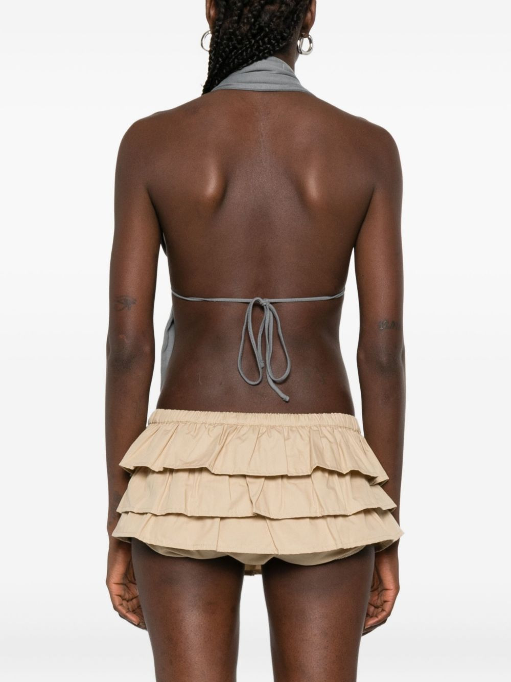 tie-front halter top - 4