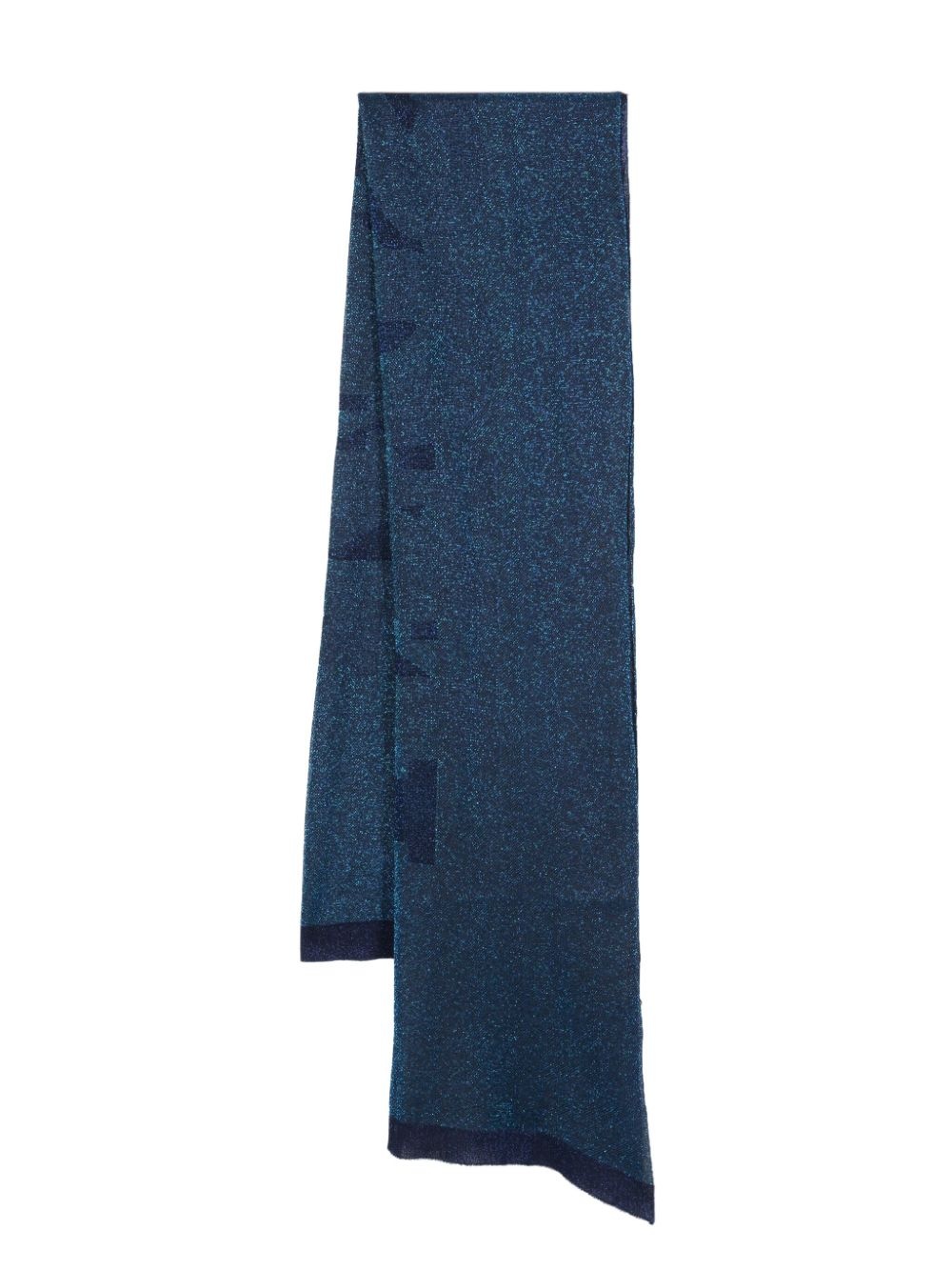 logo-print lurex-detail scarf - 1