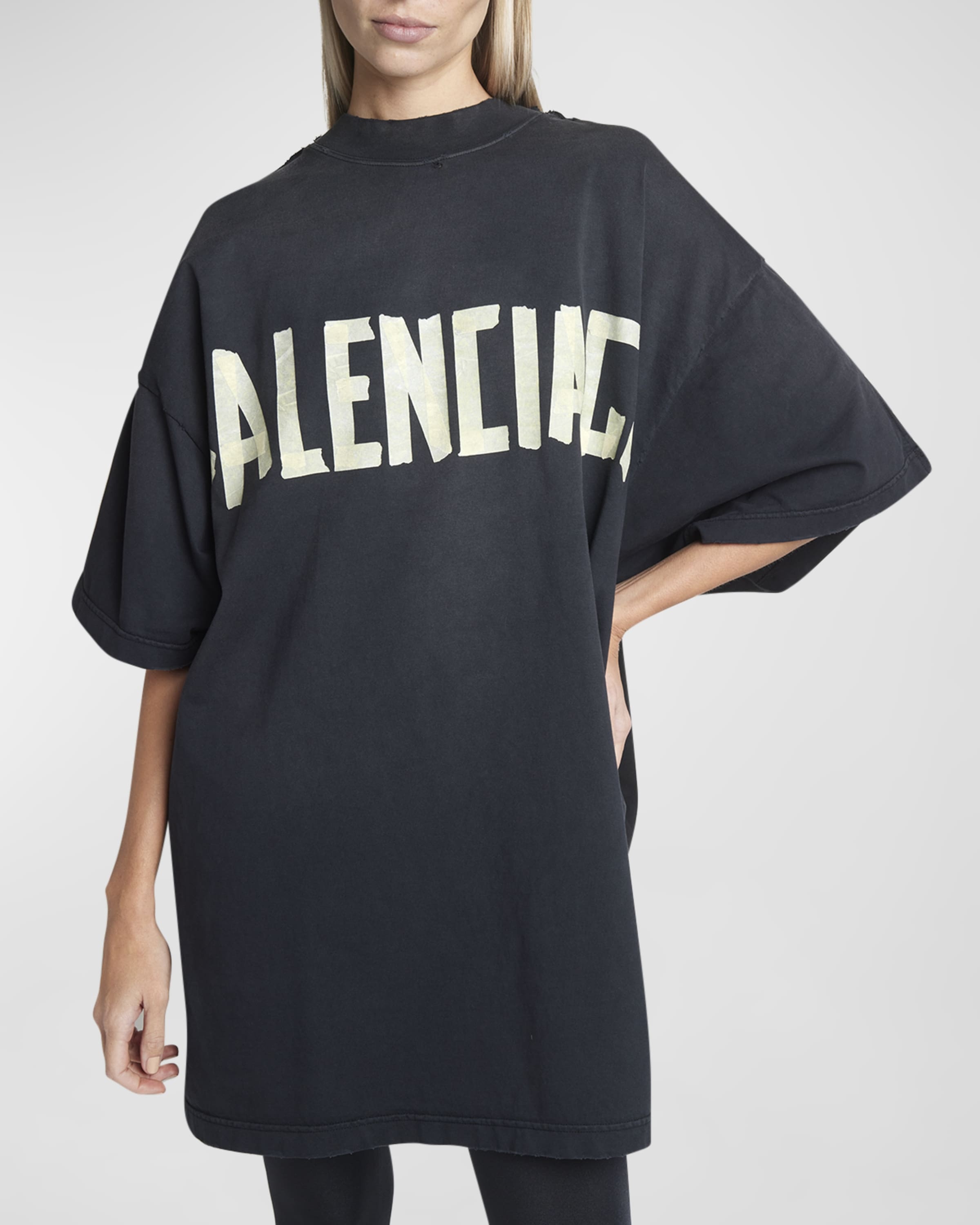 Tape Type Double Front T-Shirt Oversized - 2