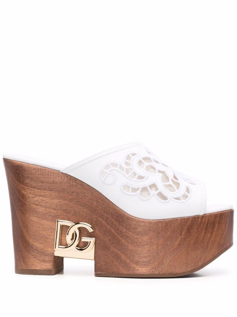 open-toe platform-sole mules - 1