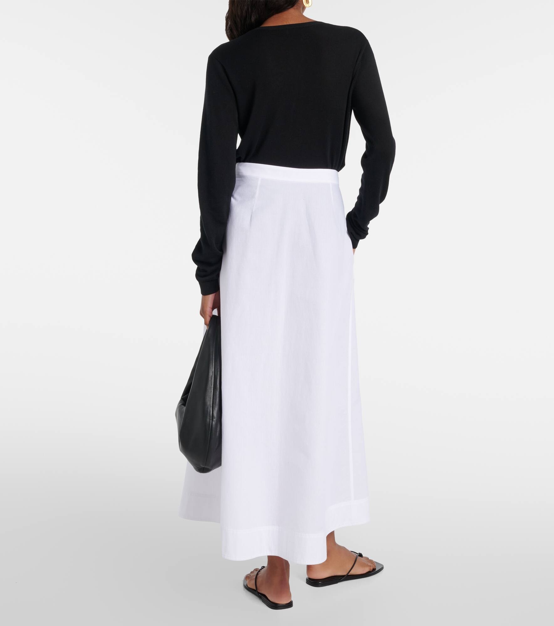 High-rise cotton maxi skirt - 3