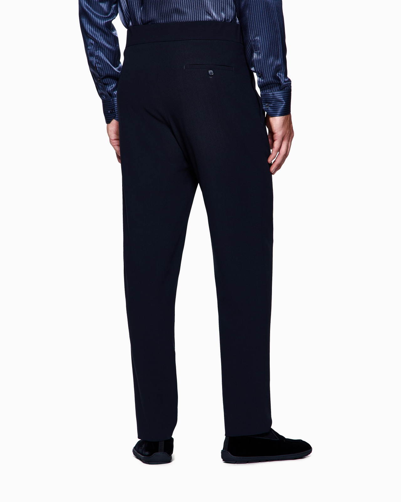 SINGLE-DART, WOOL-CRÊPE TROUSERS - 3