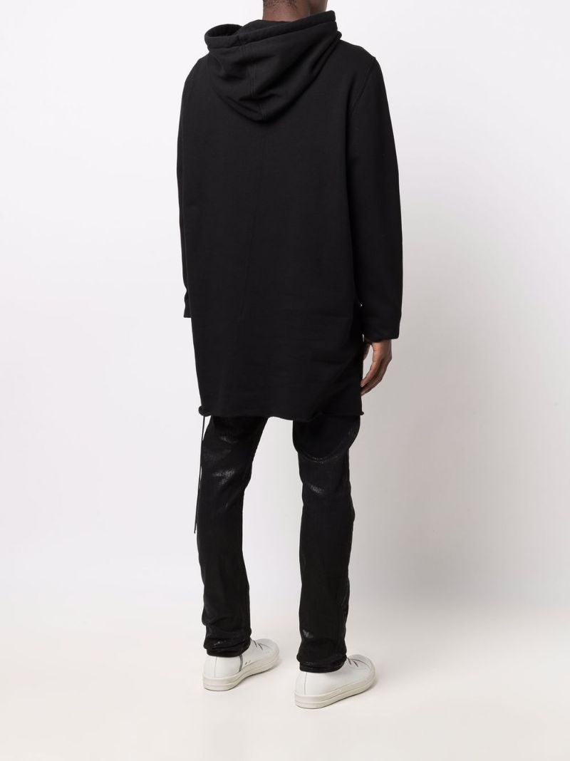graphic-print longline hoodie - 4