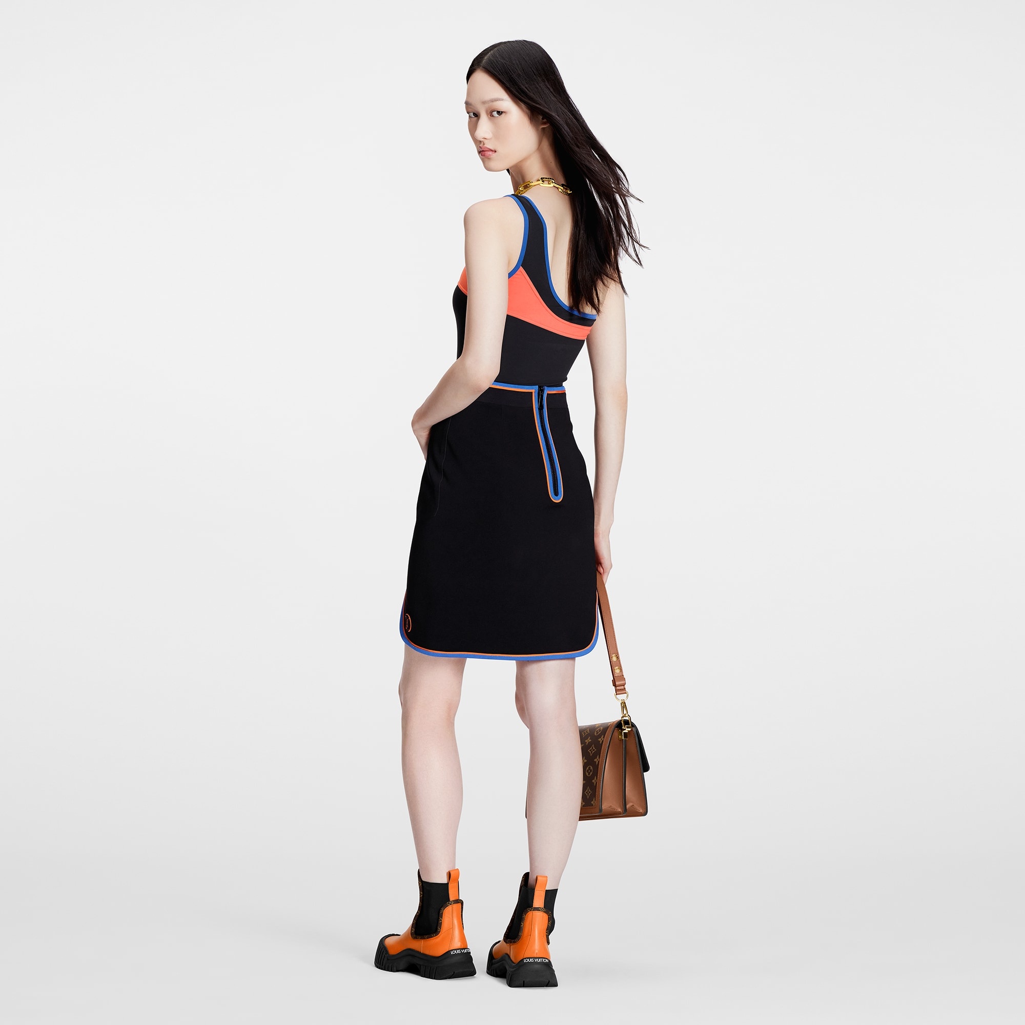 Vivid Trim Asymmetrical Skirt - 3