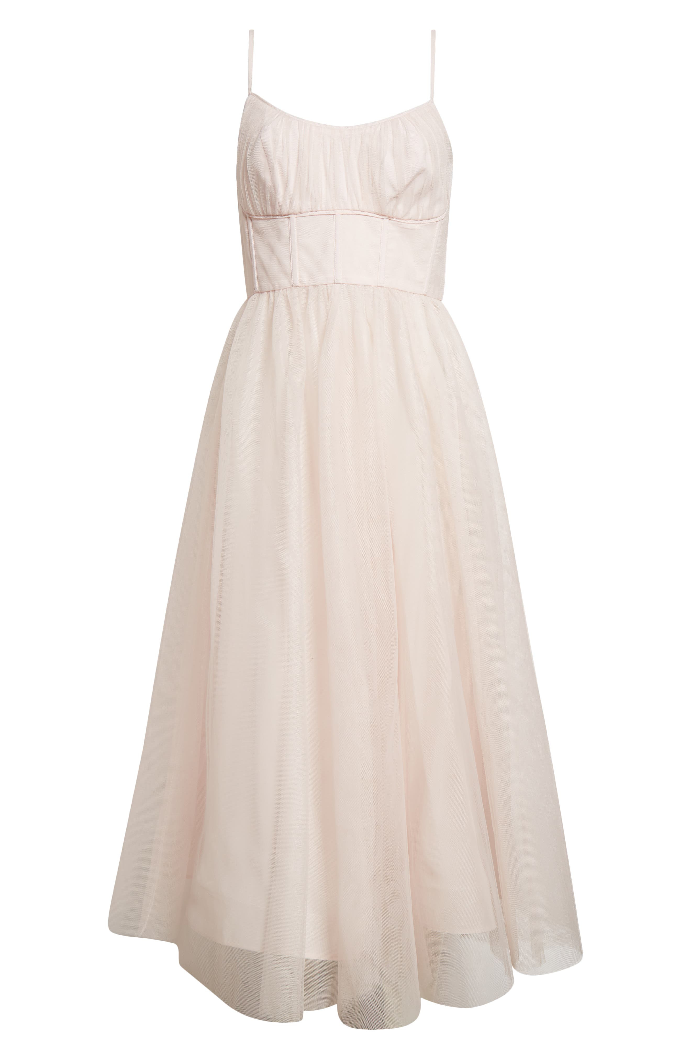 Zimmermann Corset Bodice Tulle Dress in Pale Pink at Nordstrom - 5