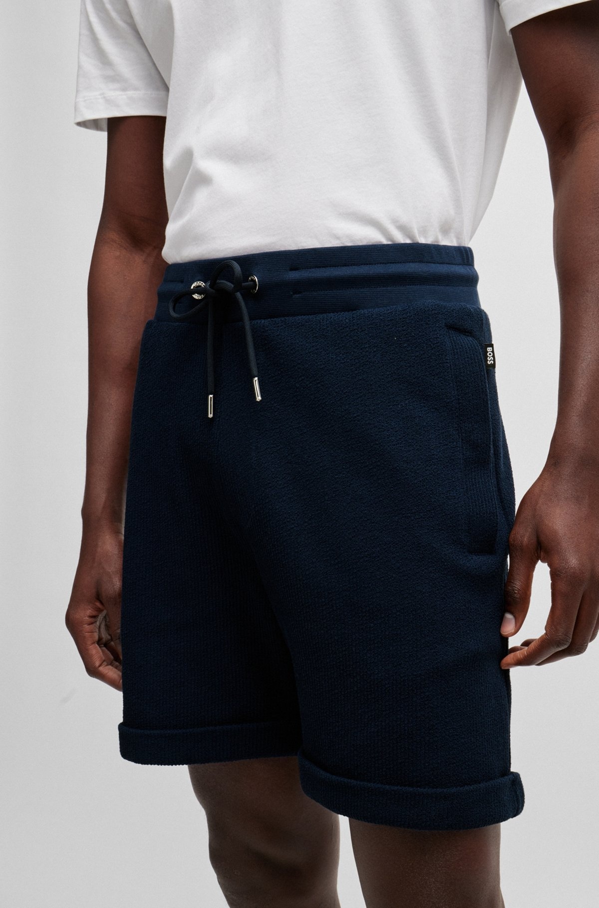 OVERSIZE-FIT SHORTS WITH SILVER-TONE TRIMS - 3