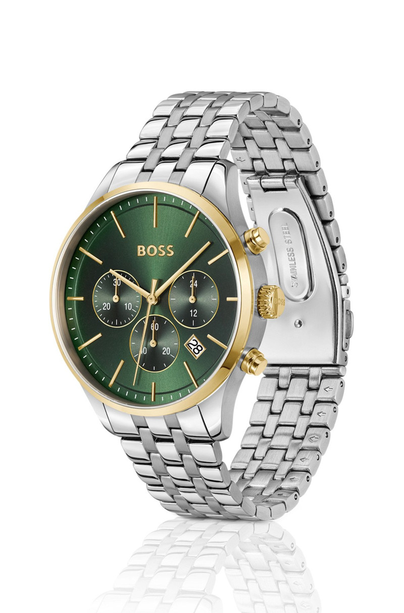 BOSS MULTI-LINK-BRACELET CHRONOGRAPH WATCH WITH GREEN DIAL outlook