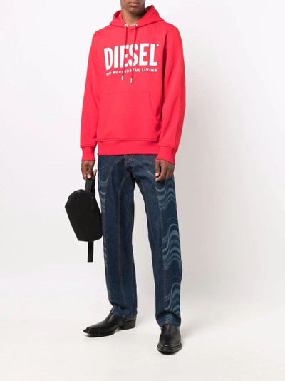 Diesel logo-printed hoodie outlook