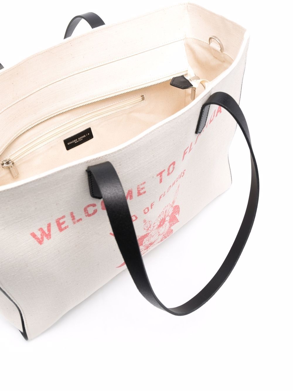 slogan print canvas tote - 6