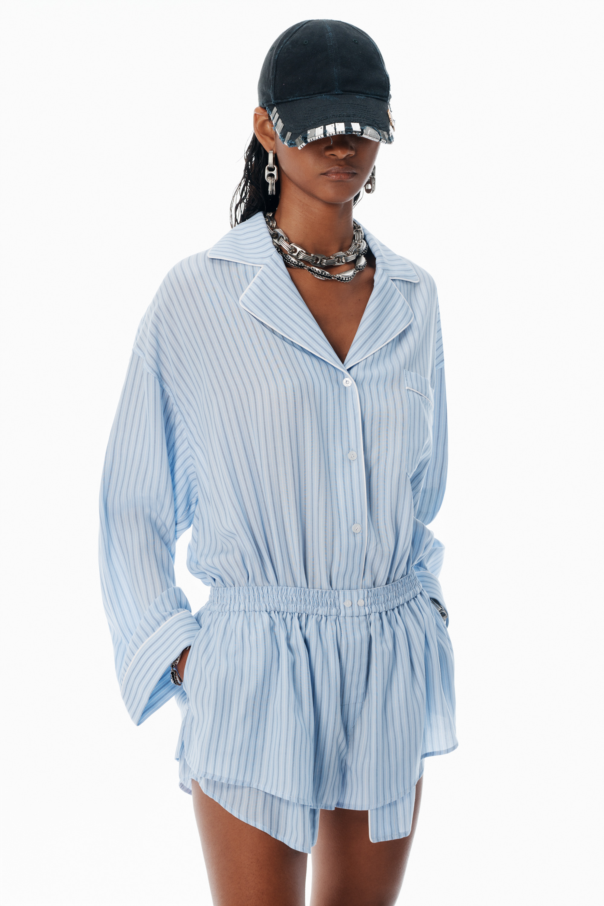 Blue Pre-Styled Pajama Romper - 3