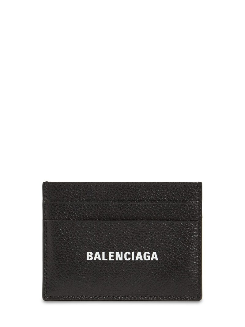 LOGO LEATHER CARD HOLDER - 1