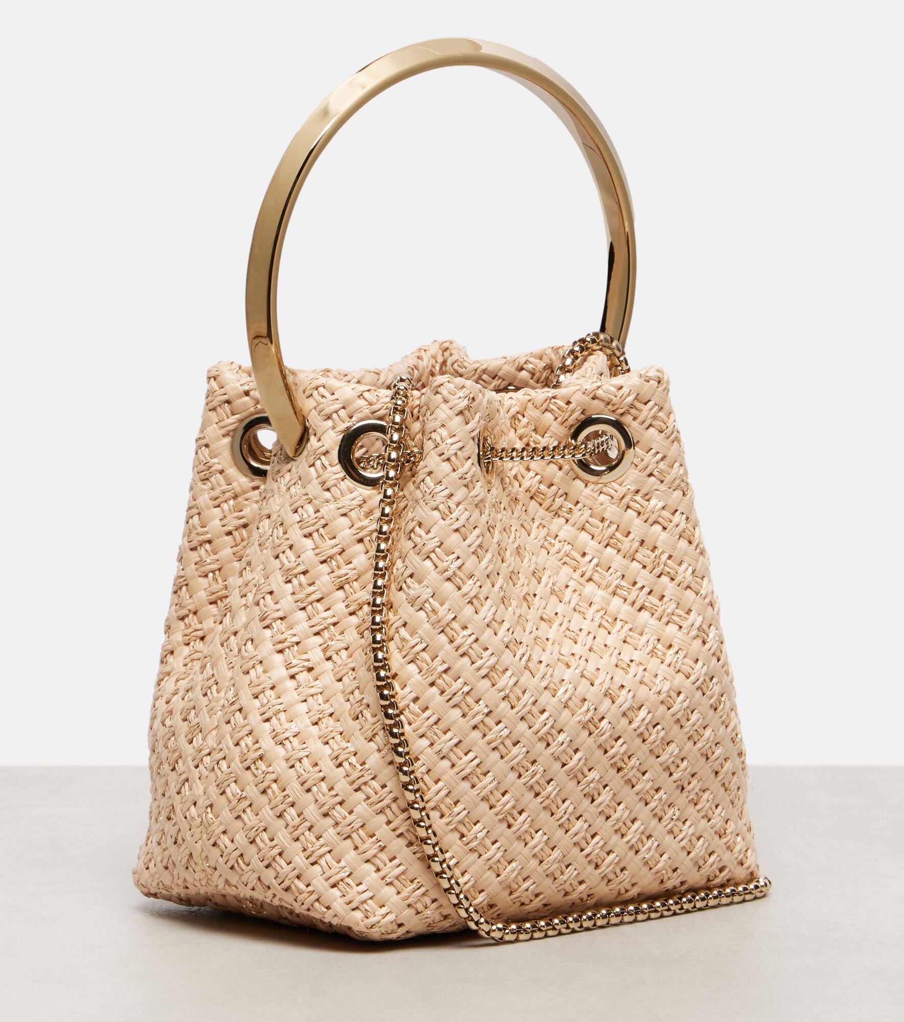 Bon Bon Small embellished raffia tote bag - 4