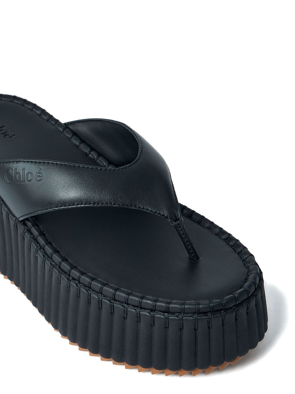 80mm platform toe-post sandals - 4