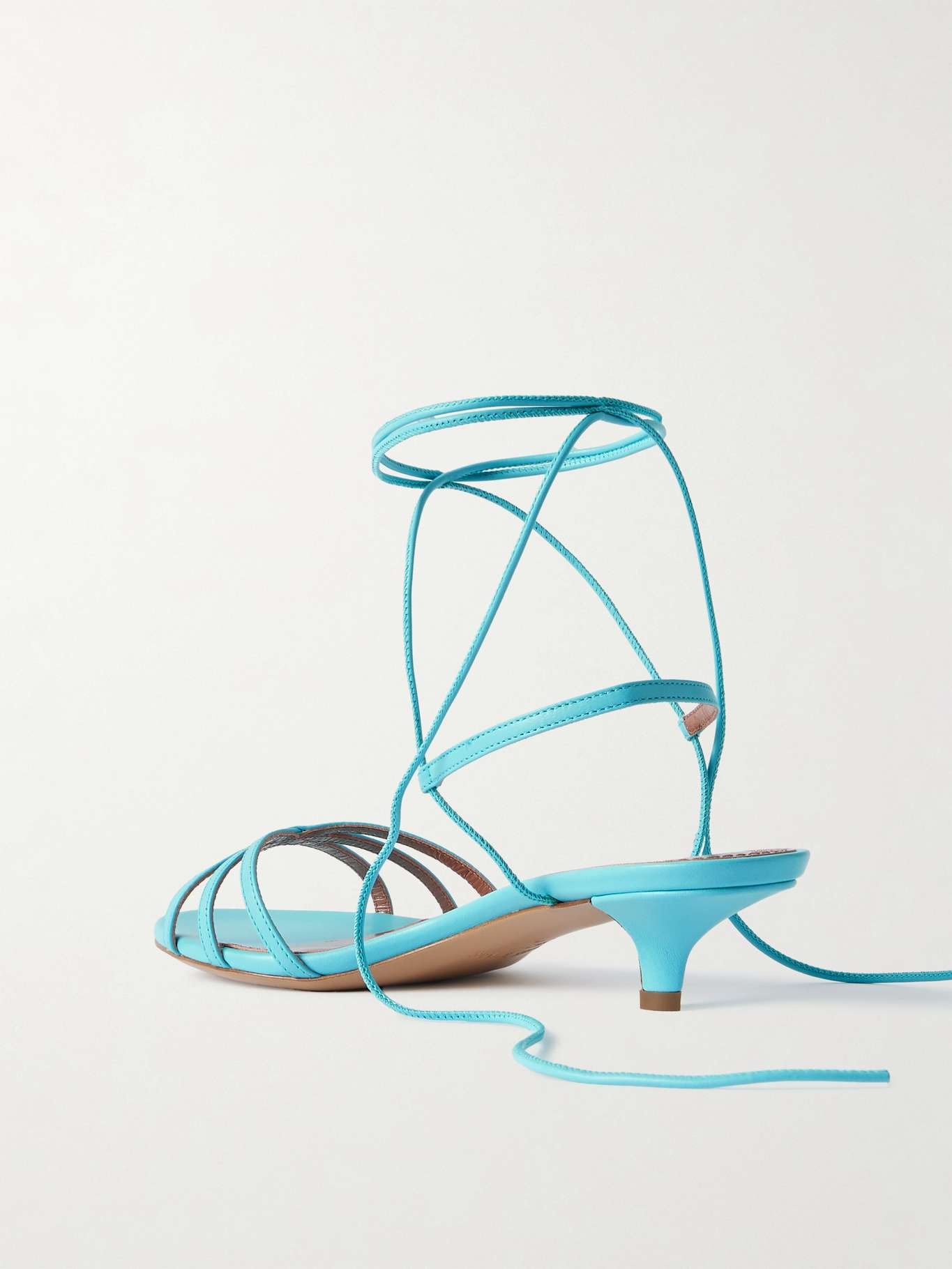 Linda leather sandals Turquoise - 3
