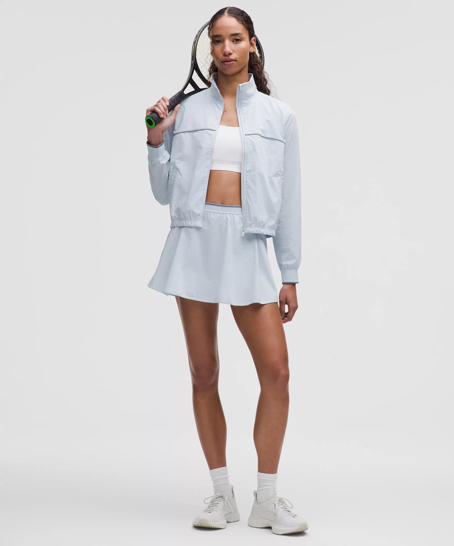 Perforated Narrow Waistband Tennis Skirt - 6