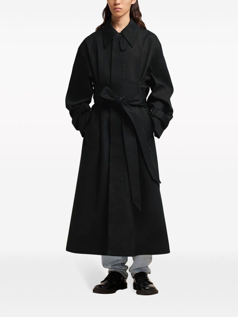 AMI Paris belted cotton trench coat outlook