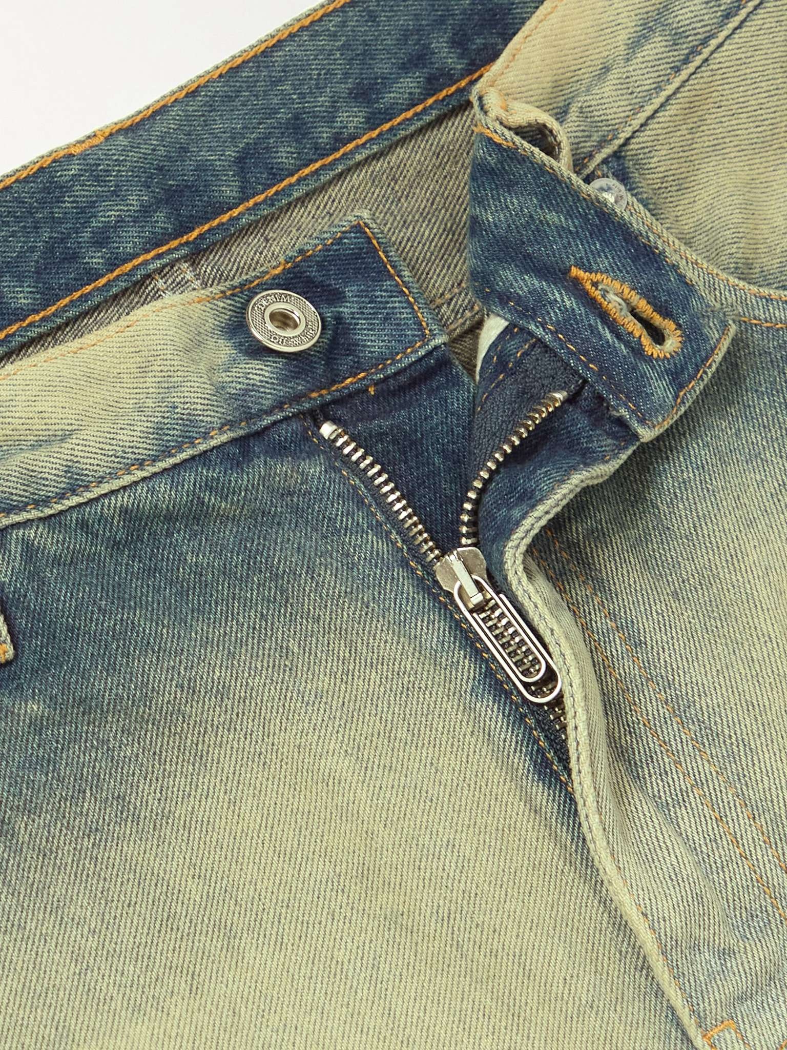 Diag Straight-Leg Bleached Appliquéd Jeans - 3