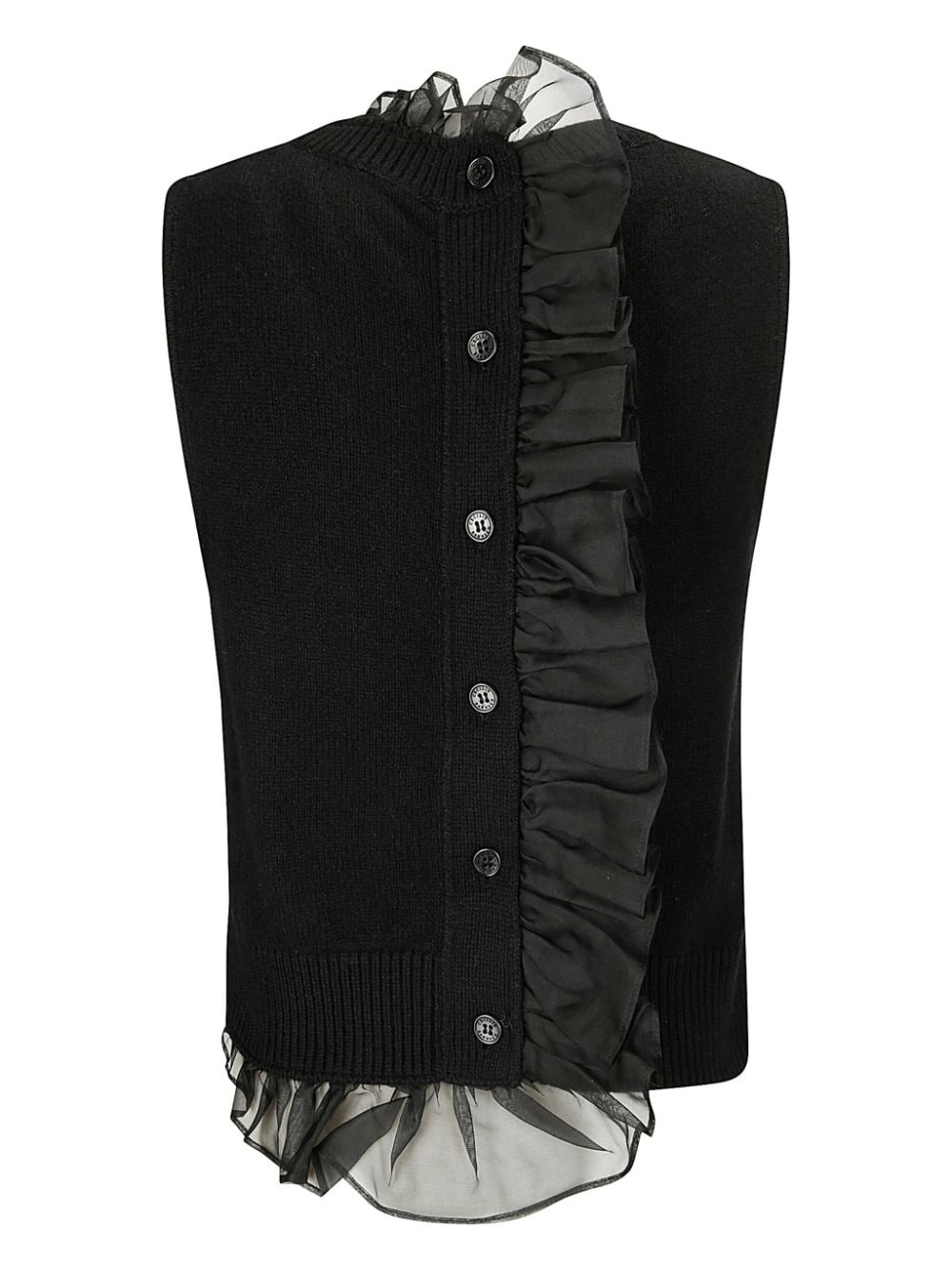 Ruffle-detailing vest - 2