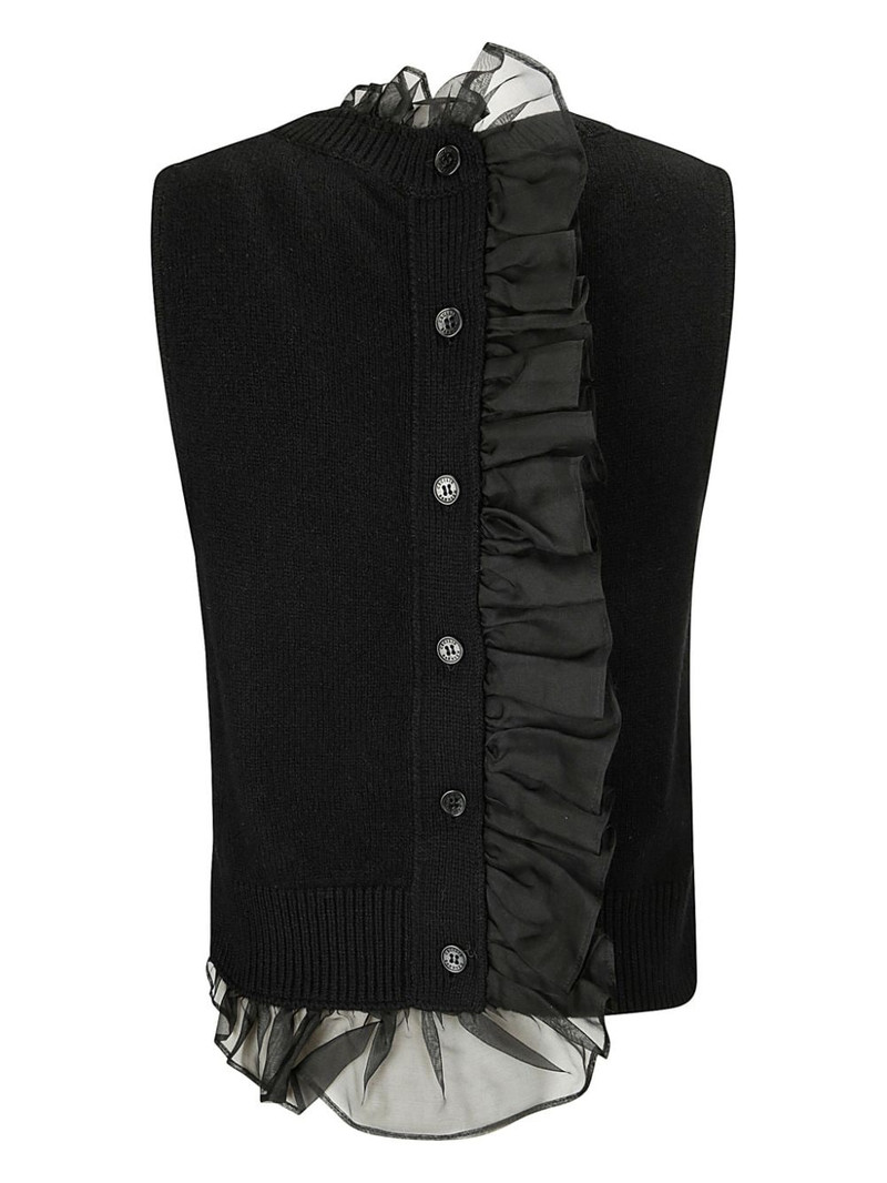 CECILIE BAHNSEN Ruffle-detailing vest outlook
