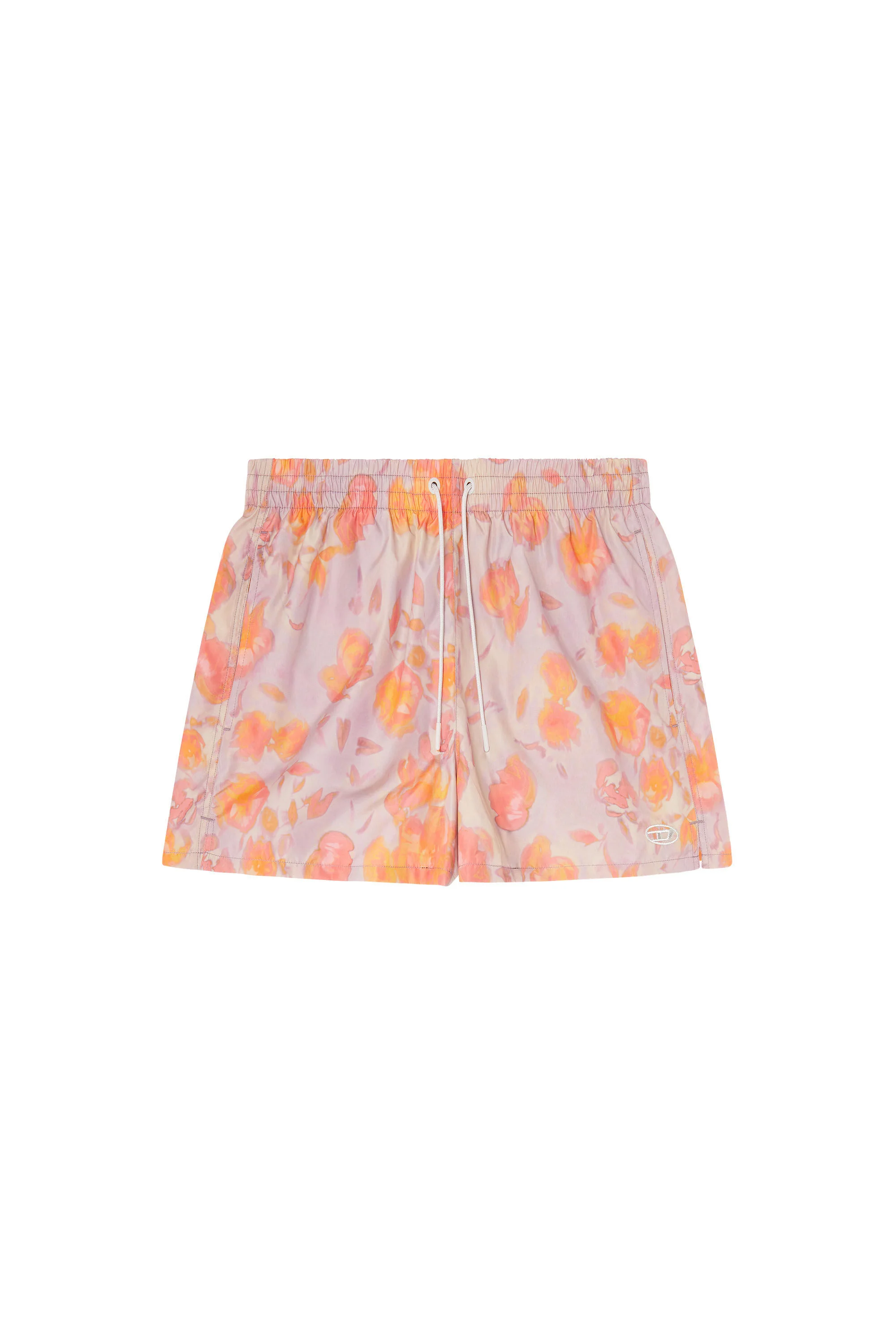 METALLIC SWIM SHORTS WITH FLORAL PRINT - 1