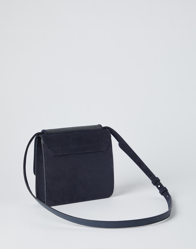 Brunello Cucinelli Suede bag with precious insert outlook
