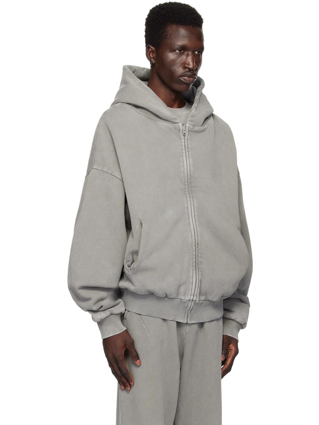 Gray Thermal Hoodie - 2