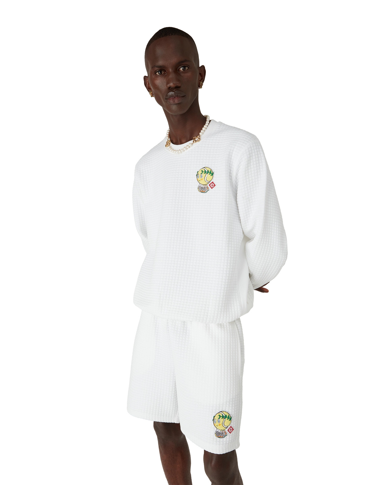 Tennis Mascot Quilted Sweatshirt | Casablanca Paris - 2