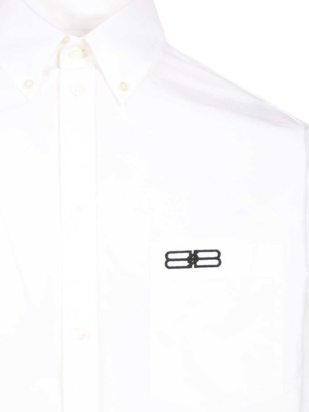 Cotton Poplin Button-Down Shirt Shirts White - 3