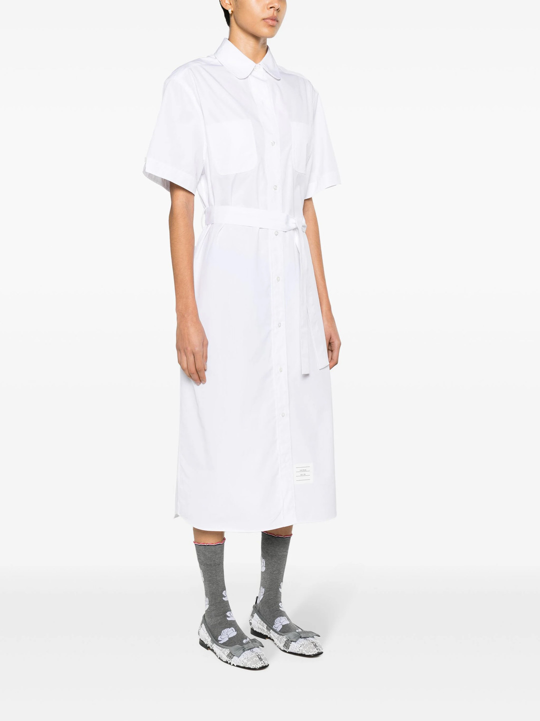 Solid Poplin Midi Shirt Dress - 3