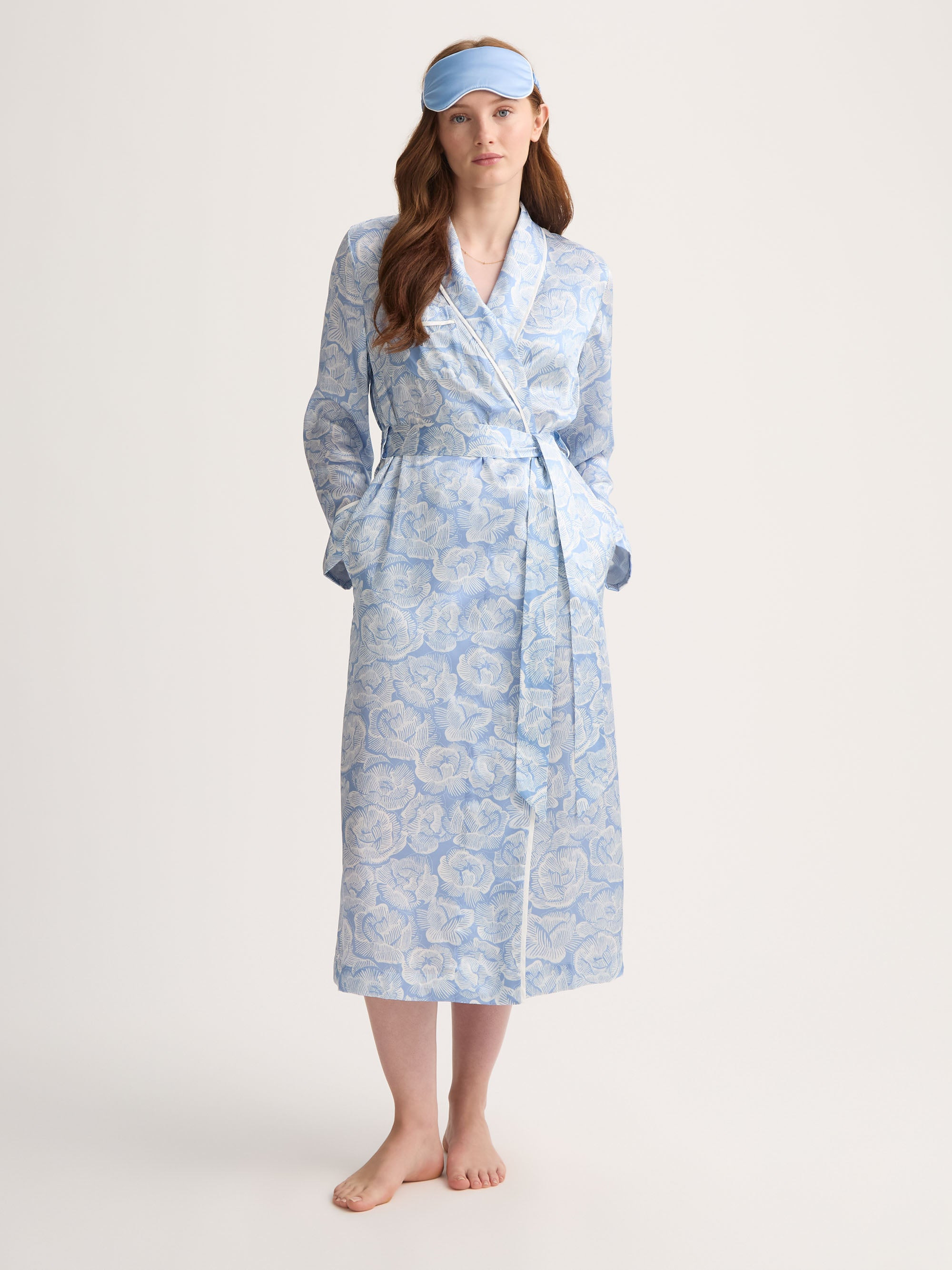 Silk Eye Mask Bailey Cloud Blue - 5