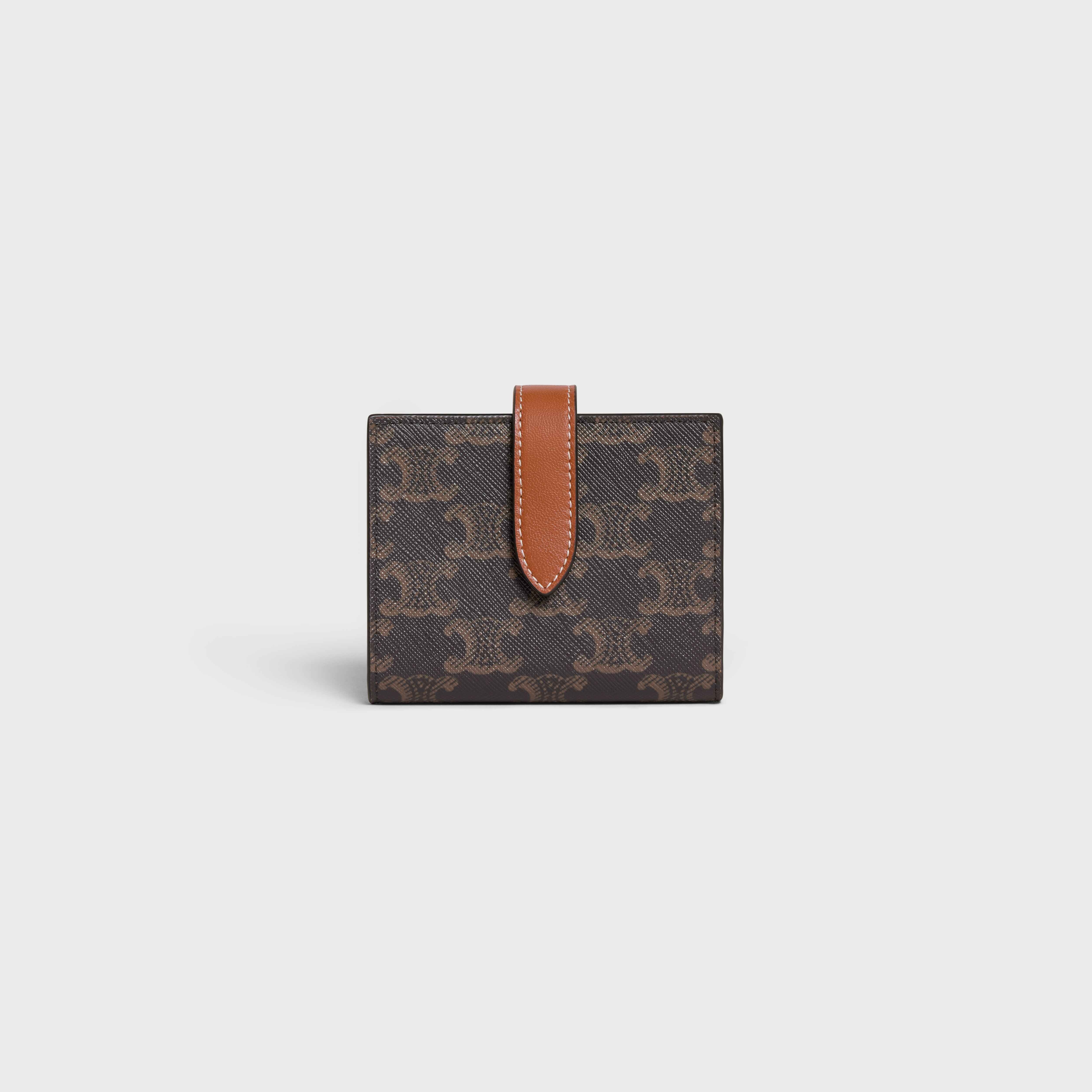 Small Strap Wallet in Triomphe Canvas and lambskin - 1